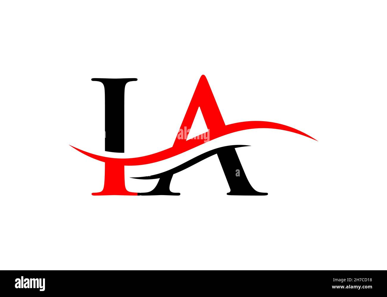 IA logo Design. Premium Letter IA Logo Design with water wave concept