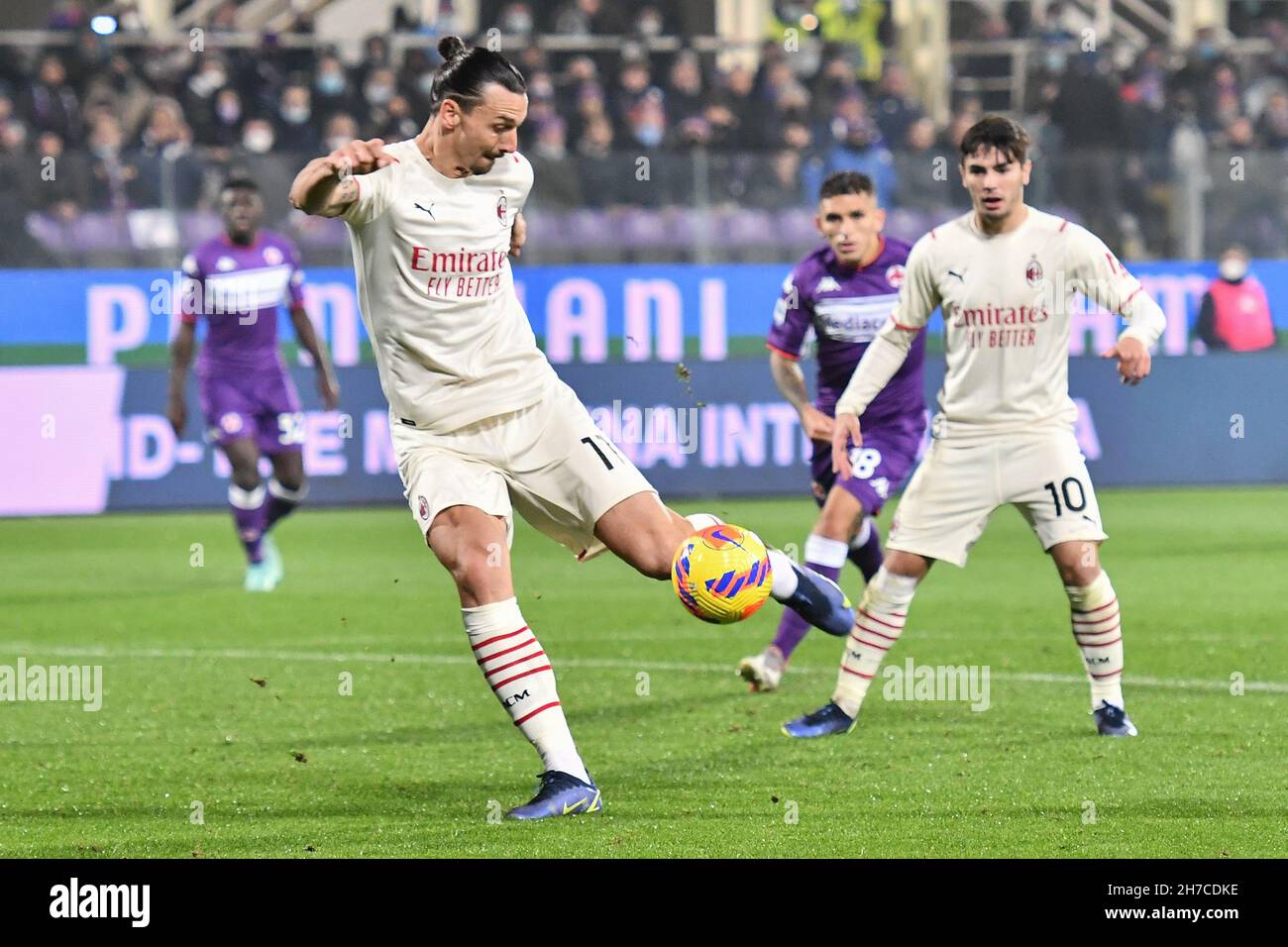 Florence, Italy. 20th Nov, 2021. Zlatan Ibrahimovic (Milan) during ACF Fiorentina  vs AC Milan, italian soccer