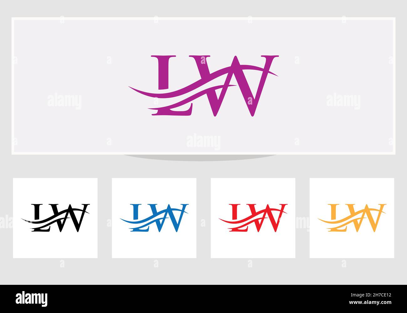LW letter logo. Initial LW letter business logo design vector template Stock Vector