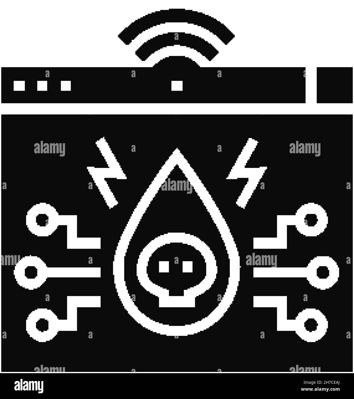 teardrop attack glyph icon vector illustration Stock Vector Image & Art ...