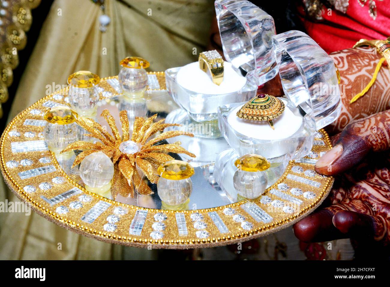 Hindu engagement ceremony hi-res stock photography and images - Alamy