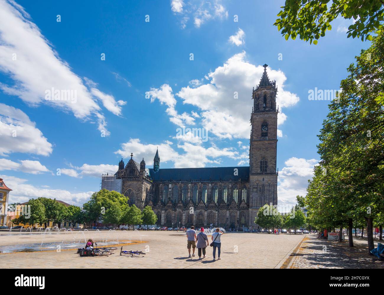 Magdeburg: cathedral in , Sachsen-Anhalt, Saxony-Anhalt, Germany Stock Photo