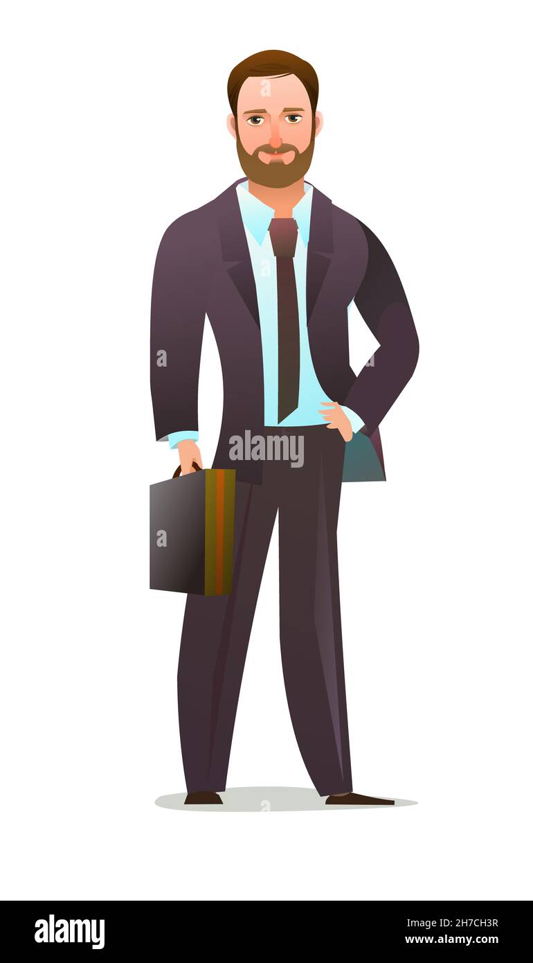 Successful businessman. Cheerful persons in standing pose. Man in ...