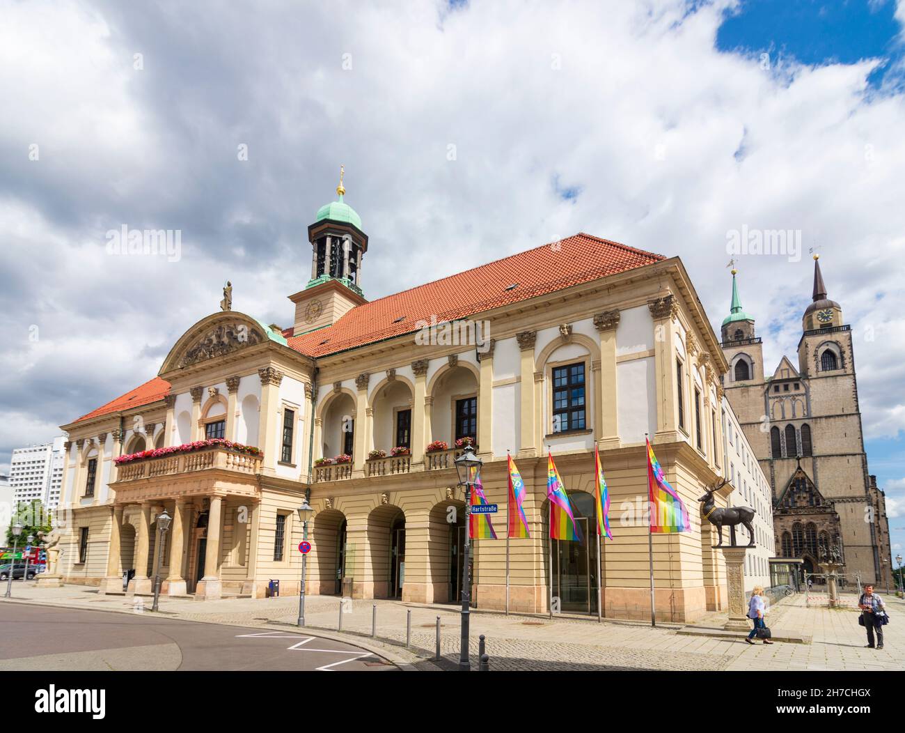 Magdeburg: Old Town Hall in , Sachsen-Anhalt, Saxony-Anhalt, Germany Stock Photo