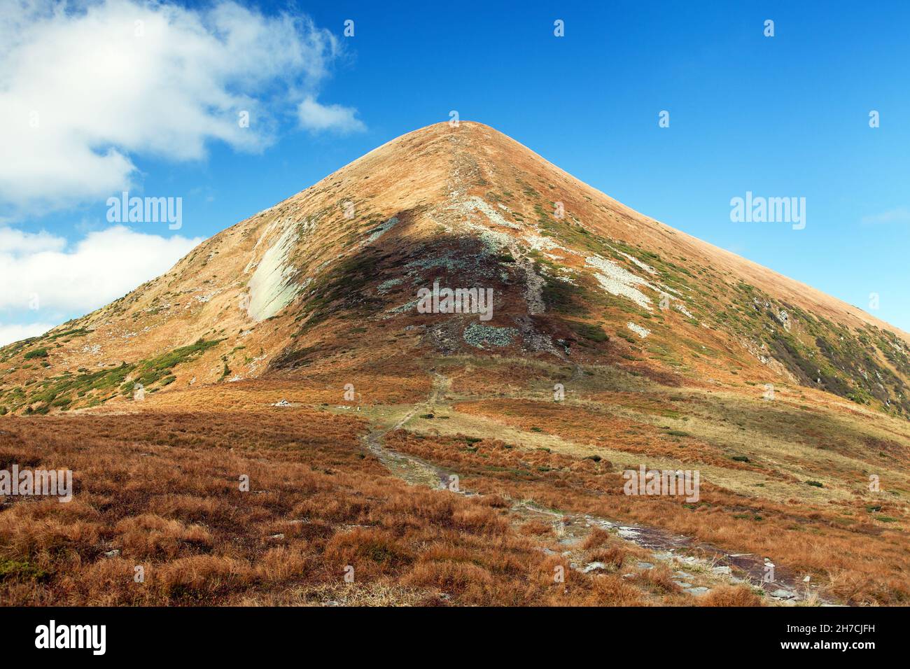 Mount Hoverla or Goverla, the highest Ukraine Carpathian mountains Stock Photo