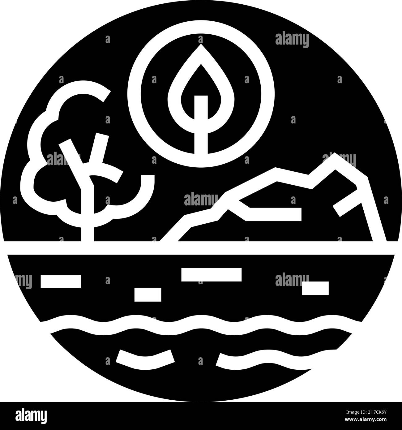 landscape ecology glyph icon vector illustration Stock Vector Image ...