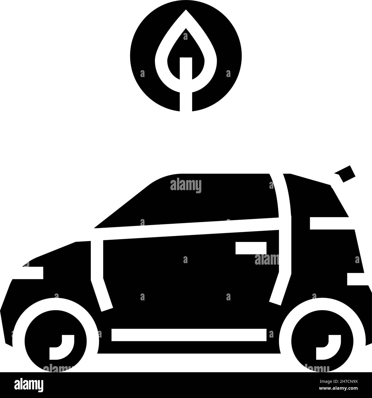 eco car transport glyph icon vector illustration Stock Vector Image ...
