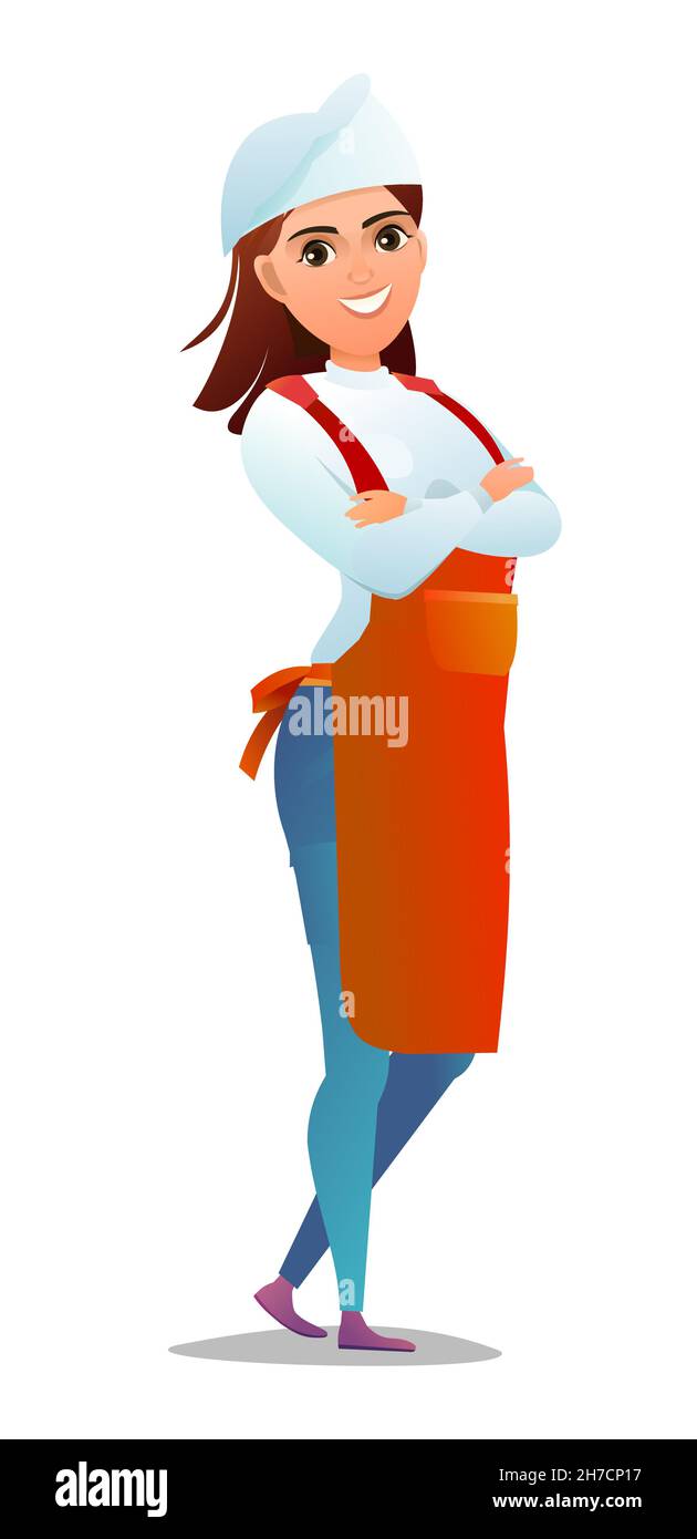 Cartoon female woman chef cook hi-res stock photography and images - Alamy