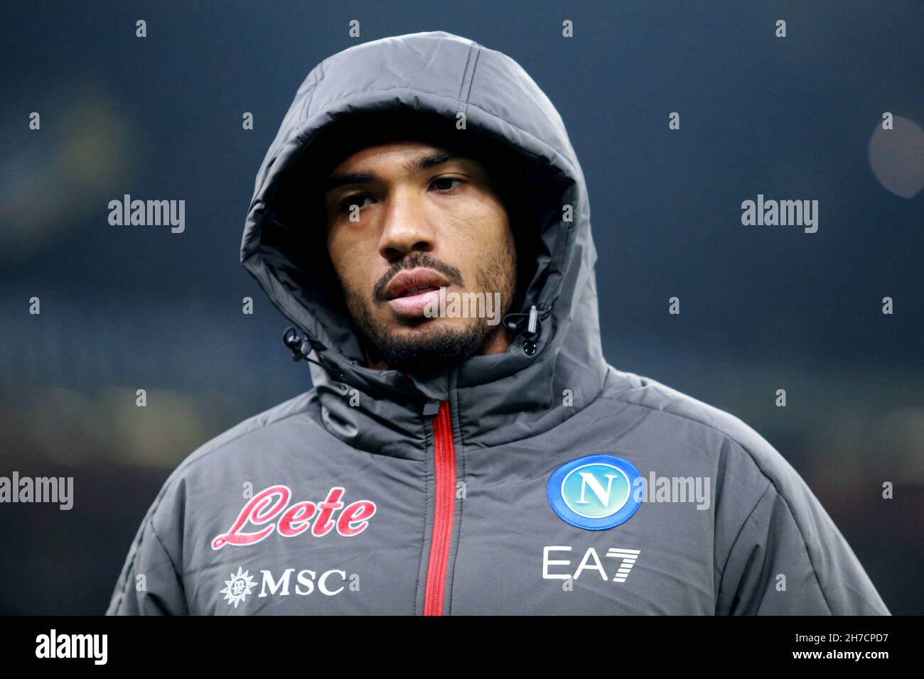 Juan Jesus of Ssc Napoli  during warm up before  the Serie A match between Fc Internazionale and Ssc Napoli Stock Photo