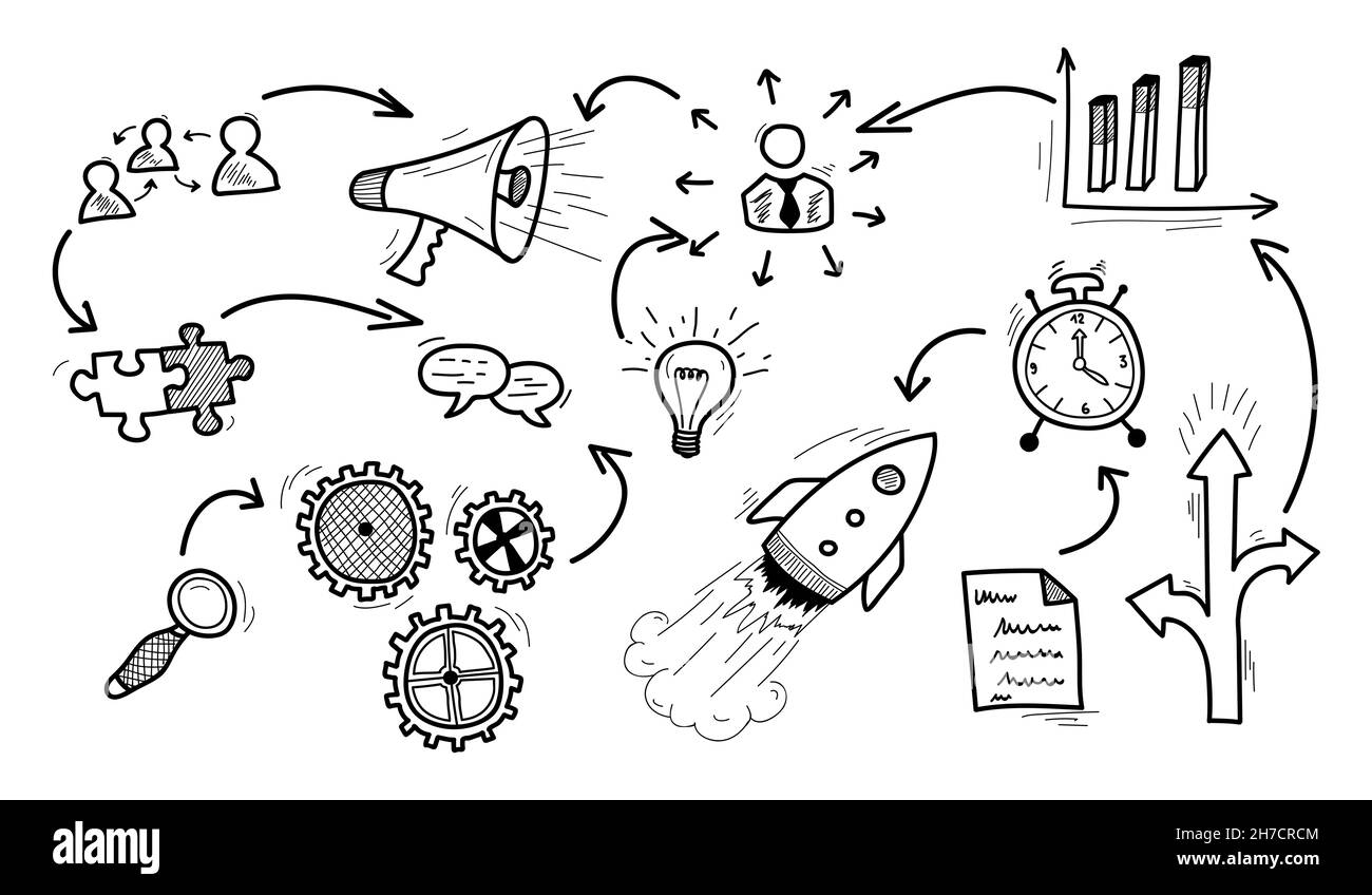 Illustration of a business strategy concept Stock Photo - Alamy