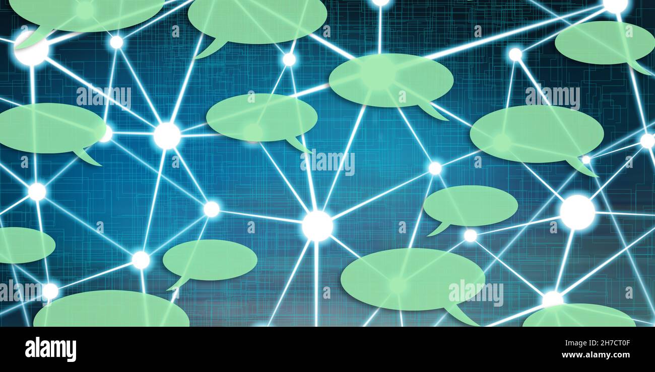 Illustration of a social network concept Stock Photo - Alamy