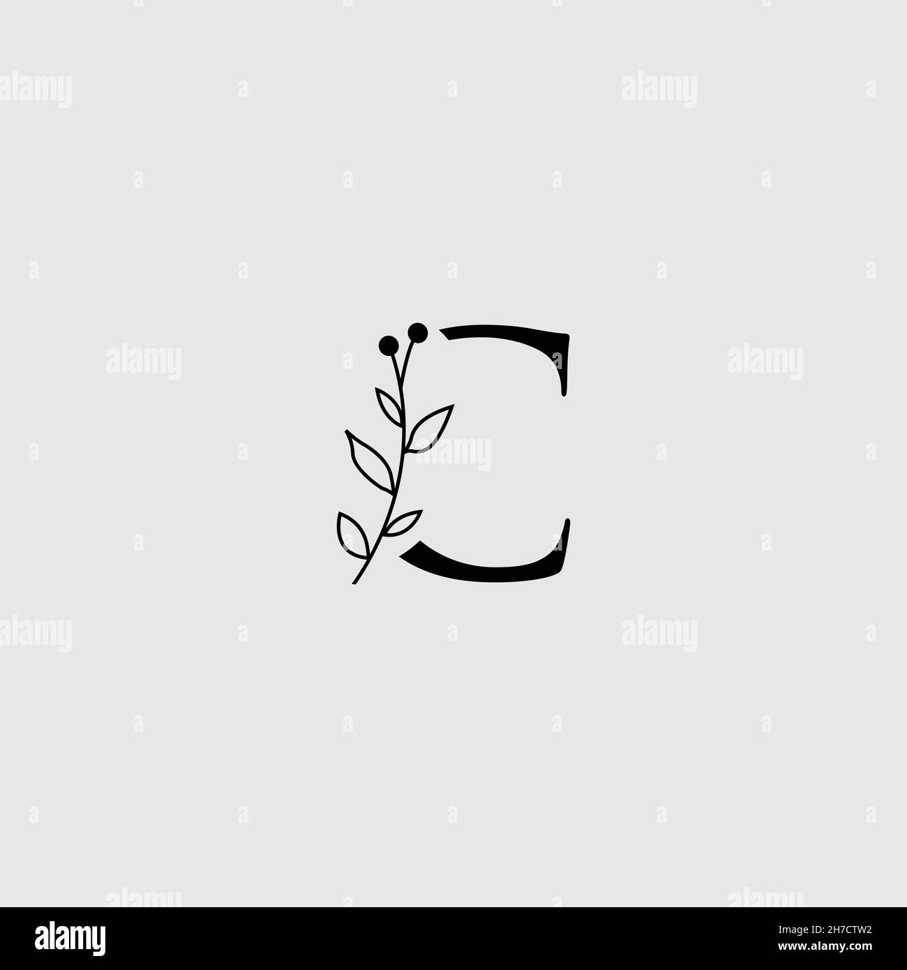 Floral Pattern C Graphic Floral Initial Alphabet C flowers bouquet composition. Unique ...