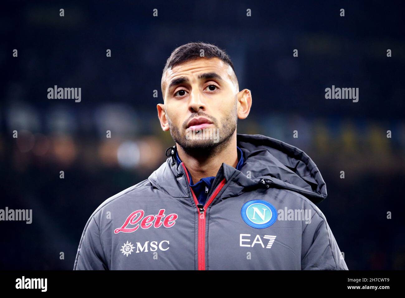 Faouzi Ghoulam of Ssc Napoli  looks on during the Serie A match between Fc Internazionale and Ssc Napoli. Stock Photo