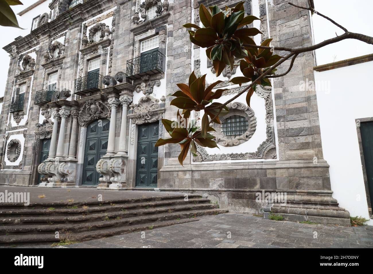 Church Of The Jesuit College In Ponta Delgada Sao Miguel Island Azores Stock Photo Alamy