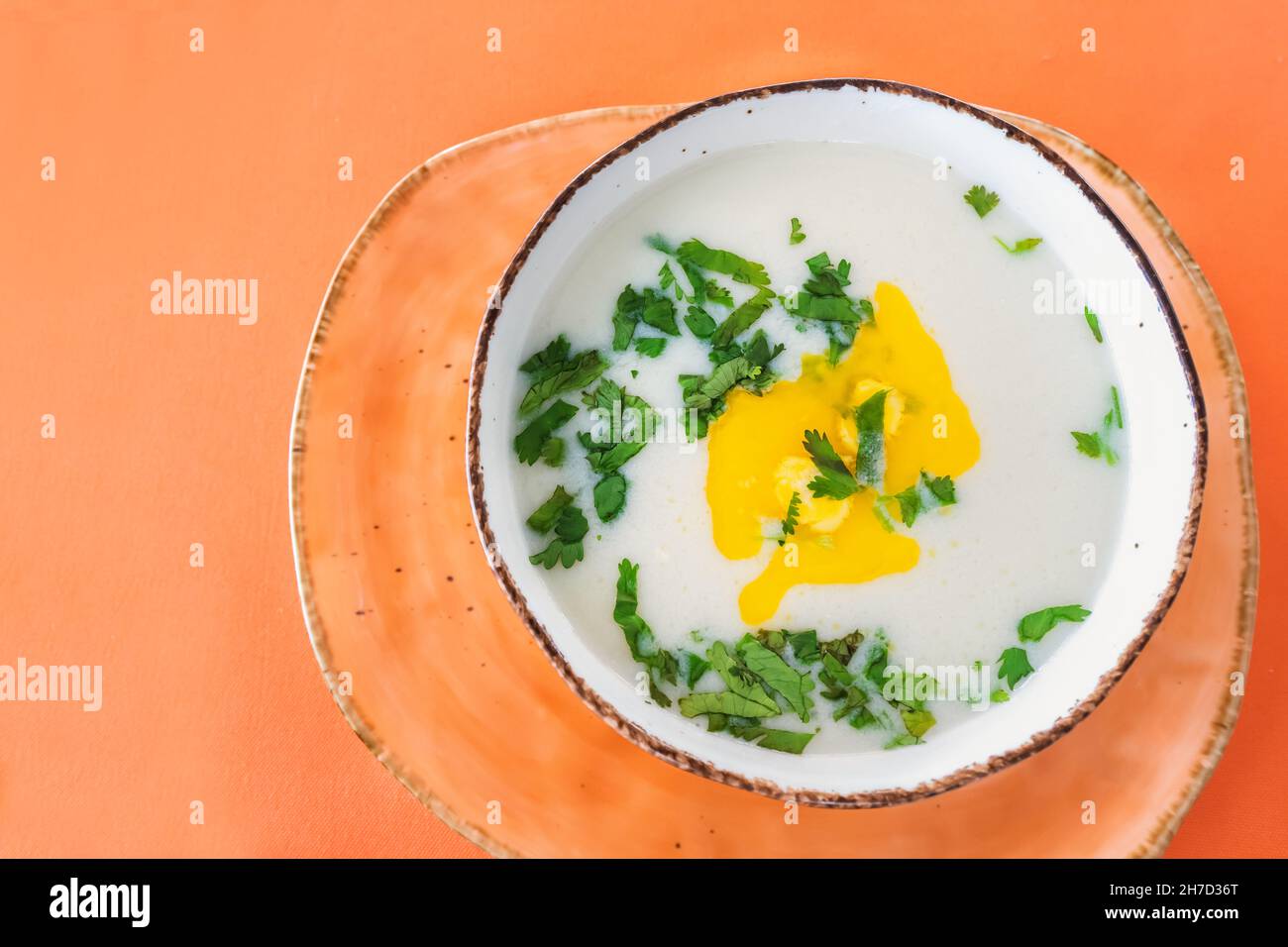 Matzoon A traditional Armenian dish is spas soup made from fermented yogurt or ...