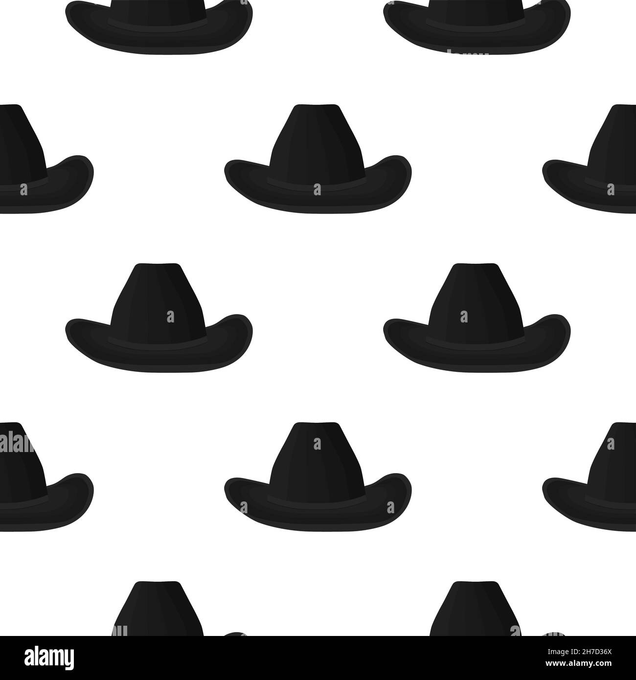 Illustration on theme colored pattern hats cowboy, beautiful caps in white background. Caps pattern consisting of collection hats cowboy for wearing. Stock Vector