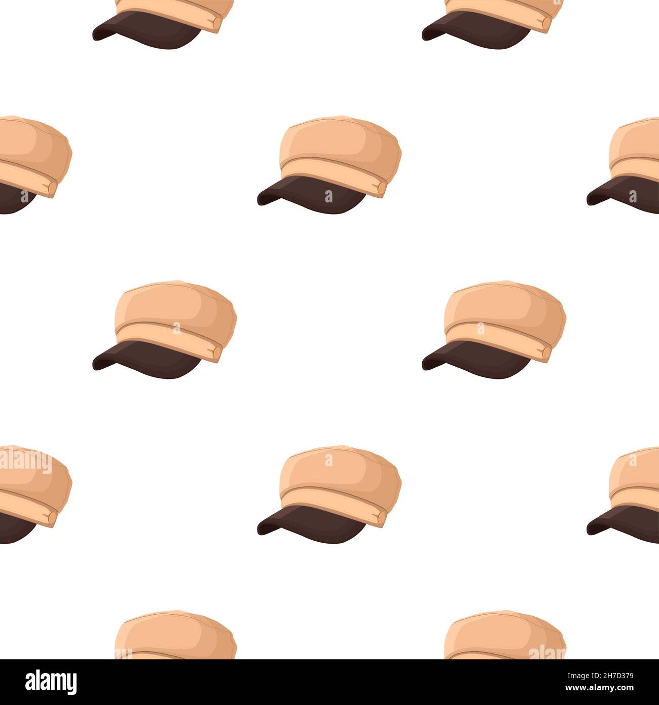 Illustration on theme colored pattern hats visor, beautiful caps in white background. Caps