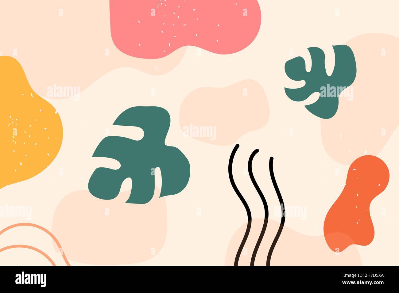 Abstract backgrounds. Hand drawn various shapes and doodle objects. Vector Illustration Stock Vector