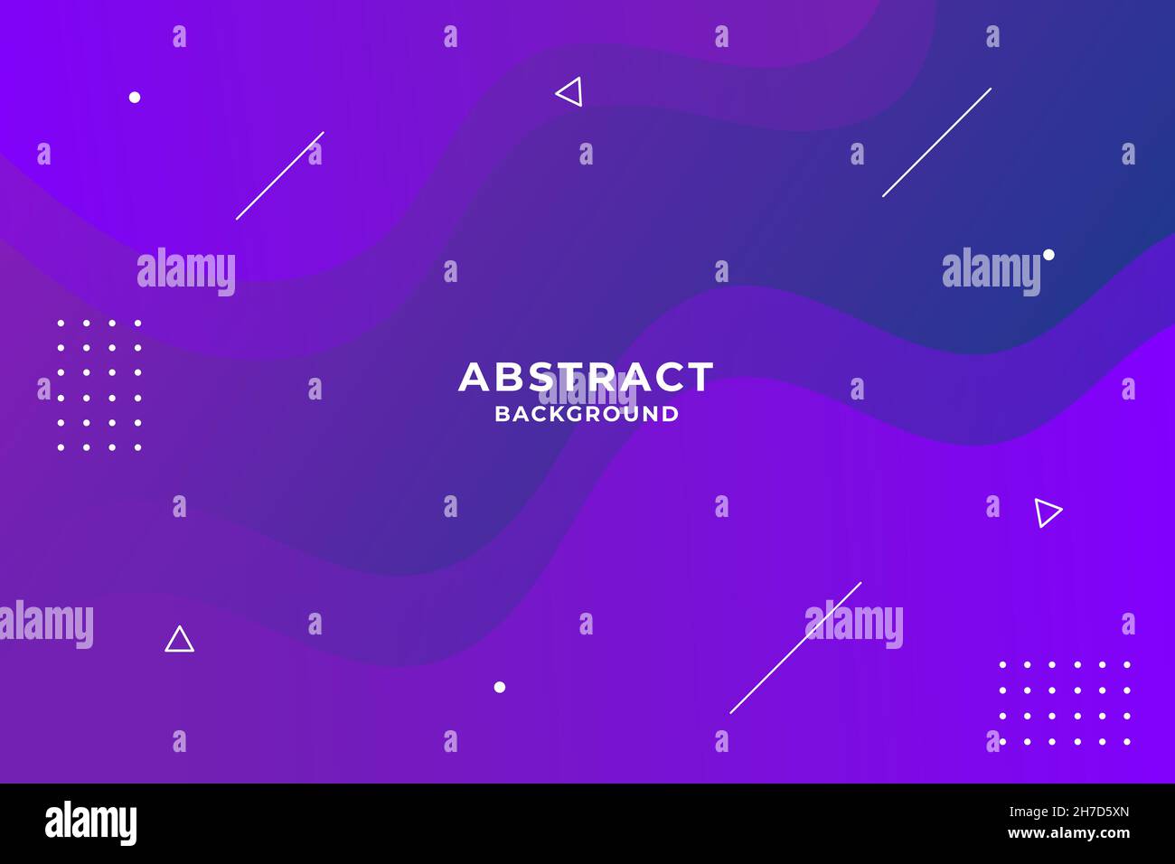 Wavy geometric background. Trendy gradient color shapes composition. Eps10 vector. Stock Vector
