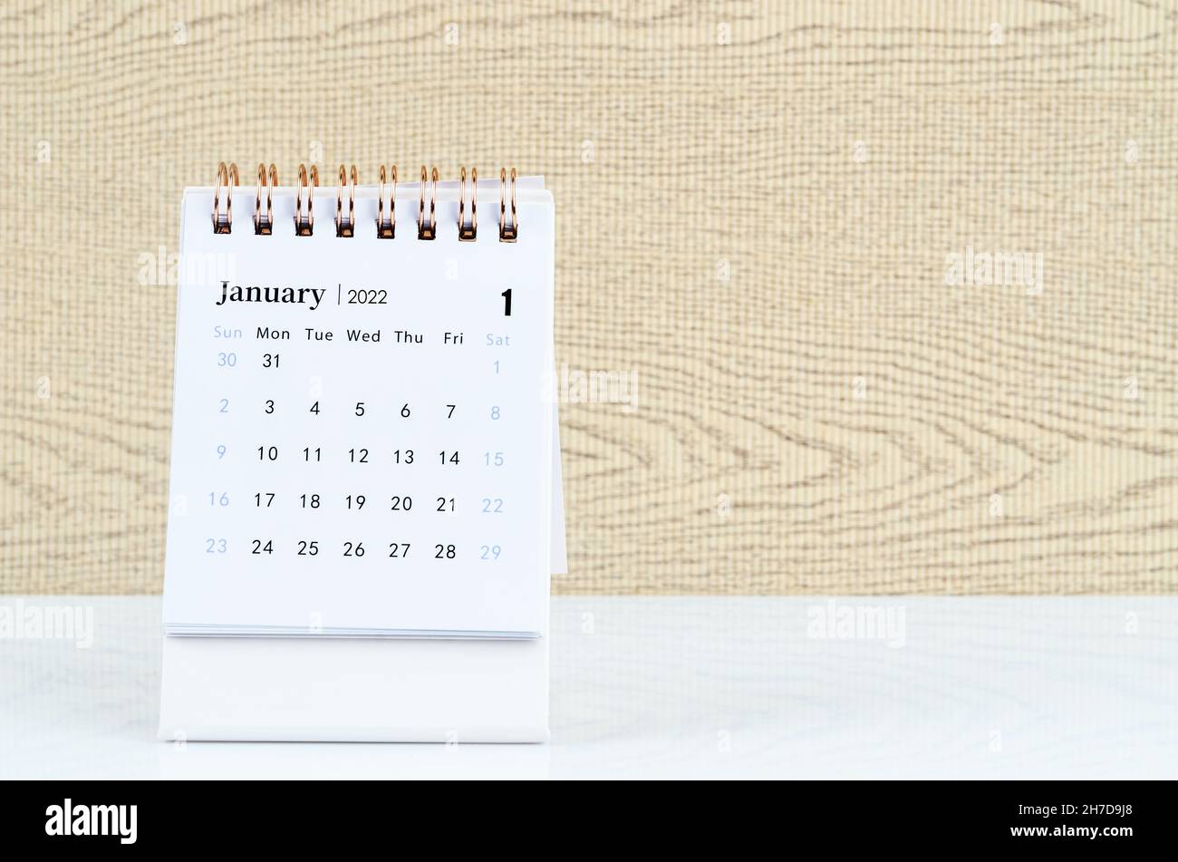 The Jauary 2022 desk calendar on white table Stock Photo Alamy The Jauary 2022 desk calendar on white table Stock Photo Alamy