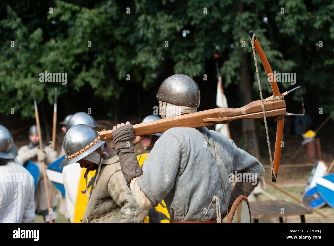 Italy, Lombardy, Medieval Historical Reenactment, Arbalester Stock Photo