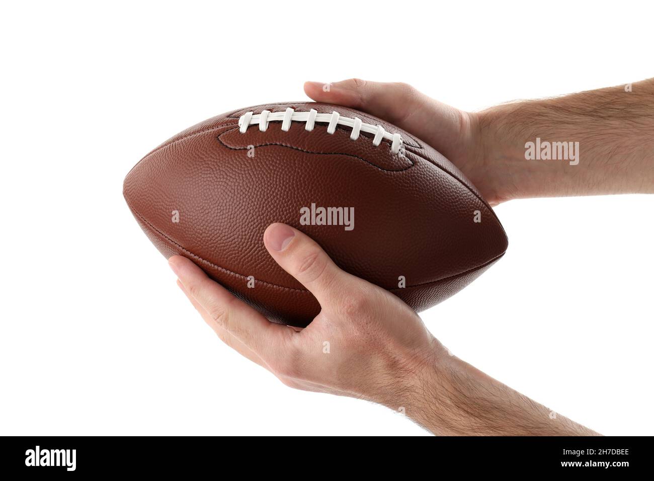 Leather American Football Ball Stock Image - Image of american, isolated:  120703927