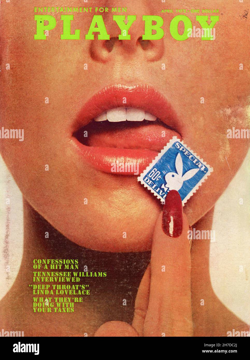 April 1973 "Playboy" magazine cover, USA Stock Photo Alamy