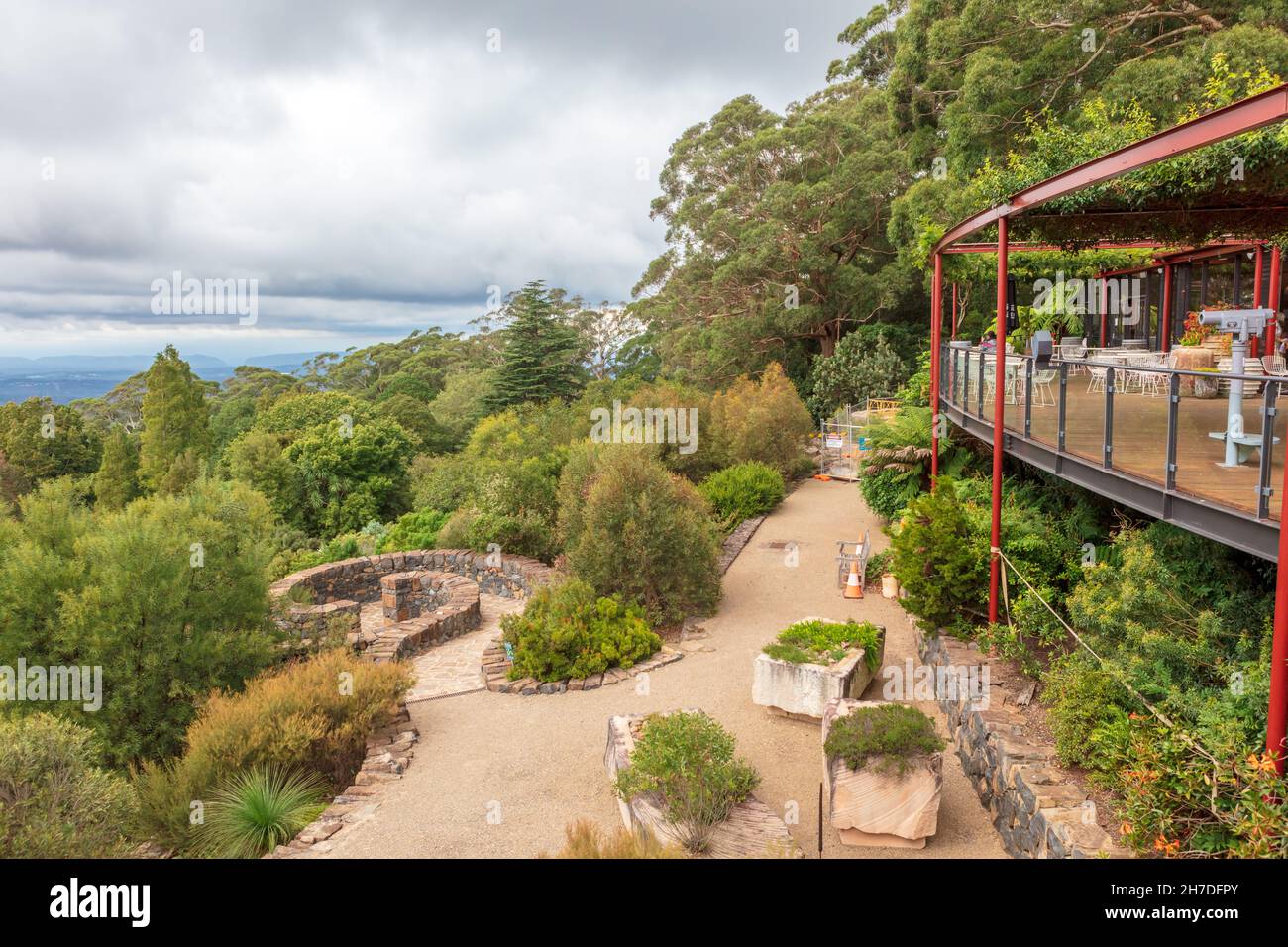 Blue Mountains Botanic Gardens located at Mount Tomah, Blue Mountains - New South Wales. Stock Photo