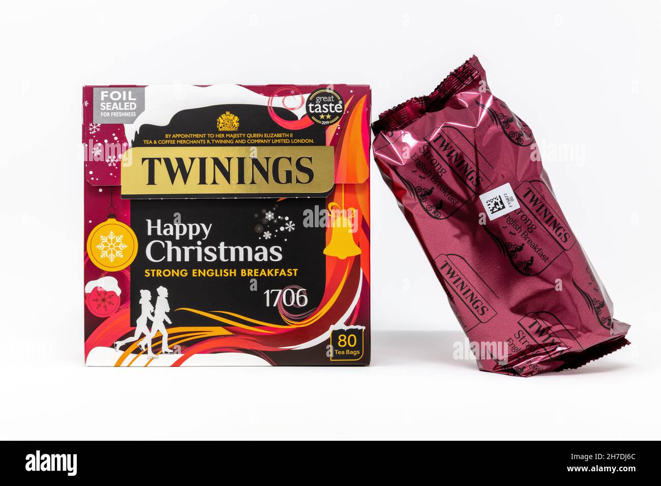 Twinings Strong English Breakfast 80 Tea Bags Stock Photo