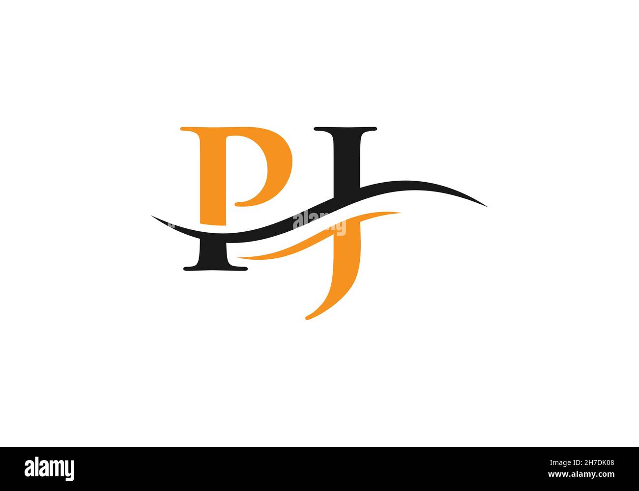 PJ letter logo. Initial PJ letter business logo design vector template