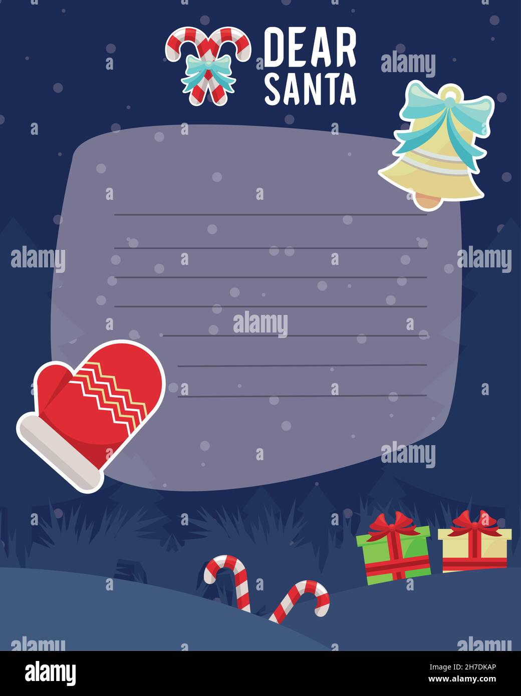 santa letter and gifts Stock Vector Image &amp; Art - Alamy