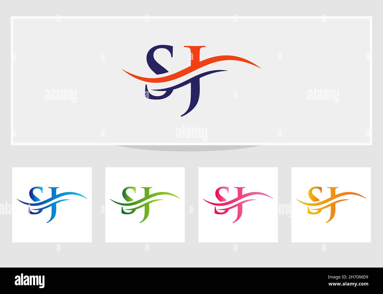 SJ letter logo. Initial SJ letter business logo design vector template Stock Vector