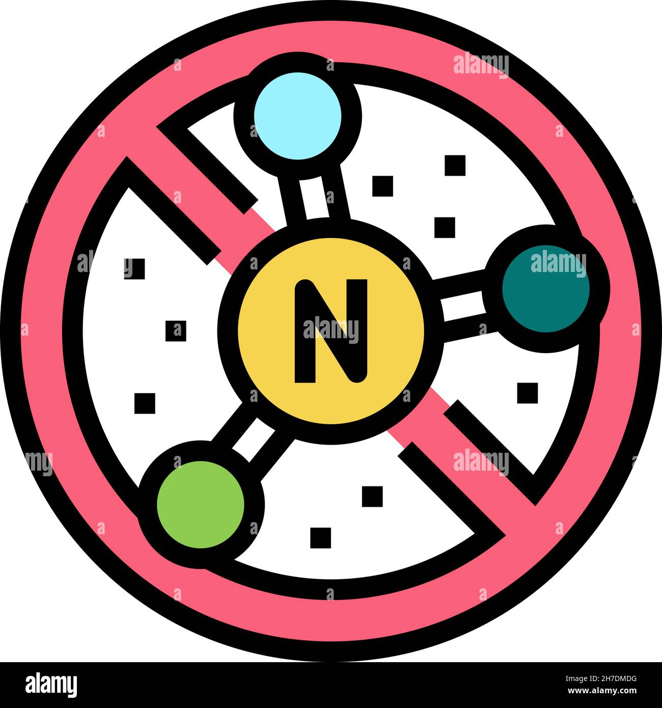 nitrate free cosmetic color icon vector illustration Stock Vector Image ...