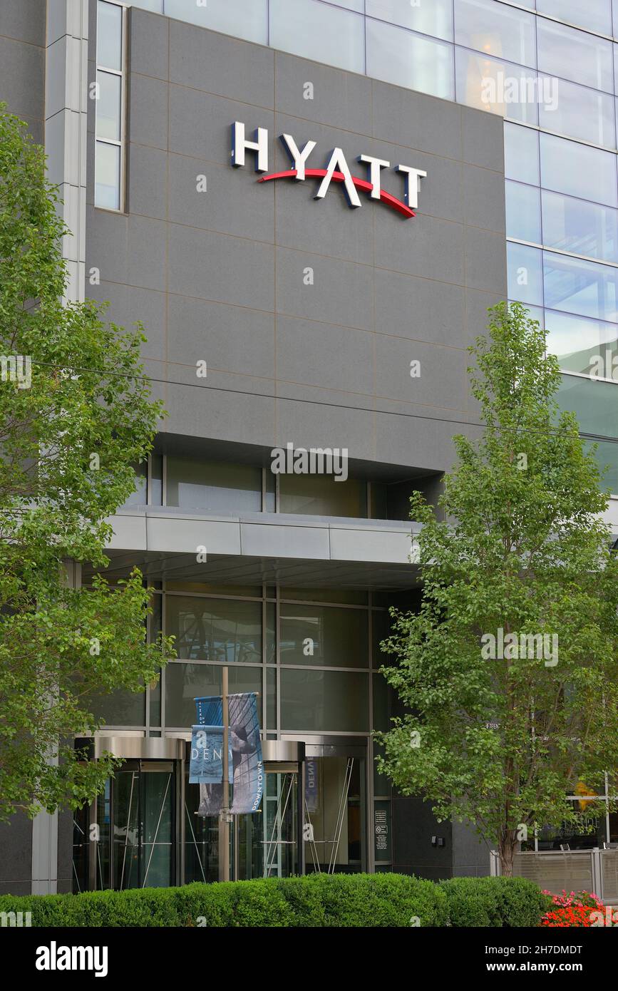 Lobby at the Hyatt Regency, Denver CO Stock Photo Alamy