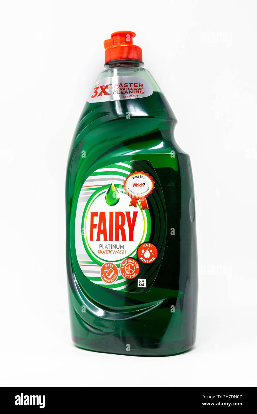 Fairy Platinum Quickwash Washing Up Liquid Stock Photo