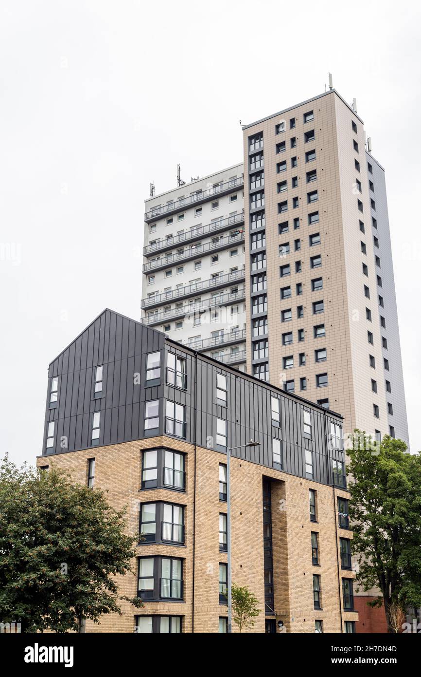Social Housing Edmiston Drive Ibrox Glasgow Scotland UK Stock social-housing-edmiston-drive-ibrox-glasgow-scotland-uk-stock