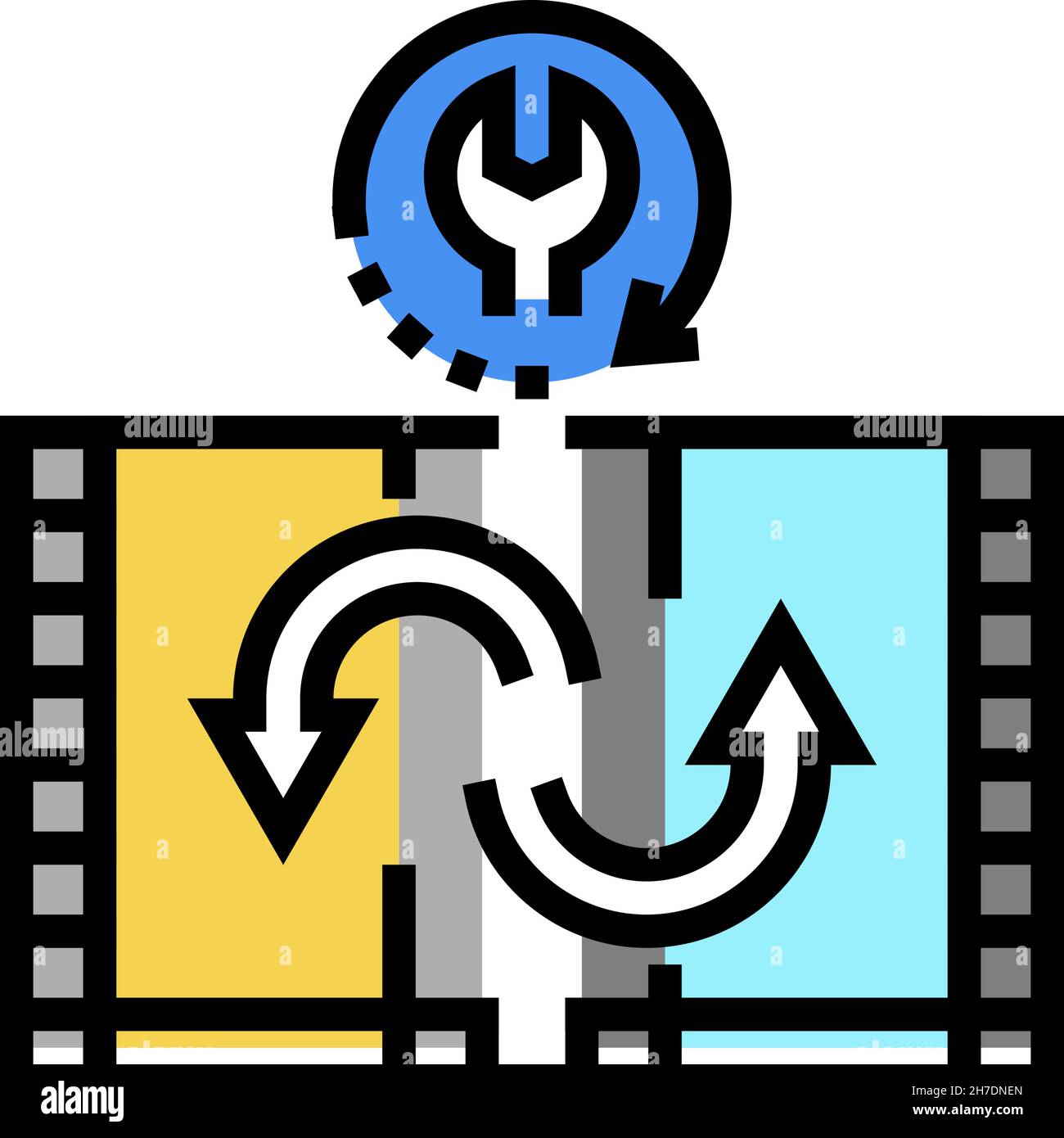 tape duplication color icon vector illustration Stock Vector Image