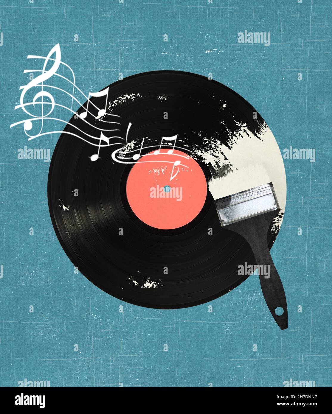 Contemporary art collage, modern design. Retro style. Composition with ...