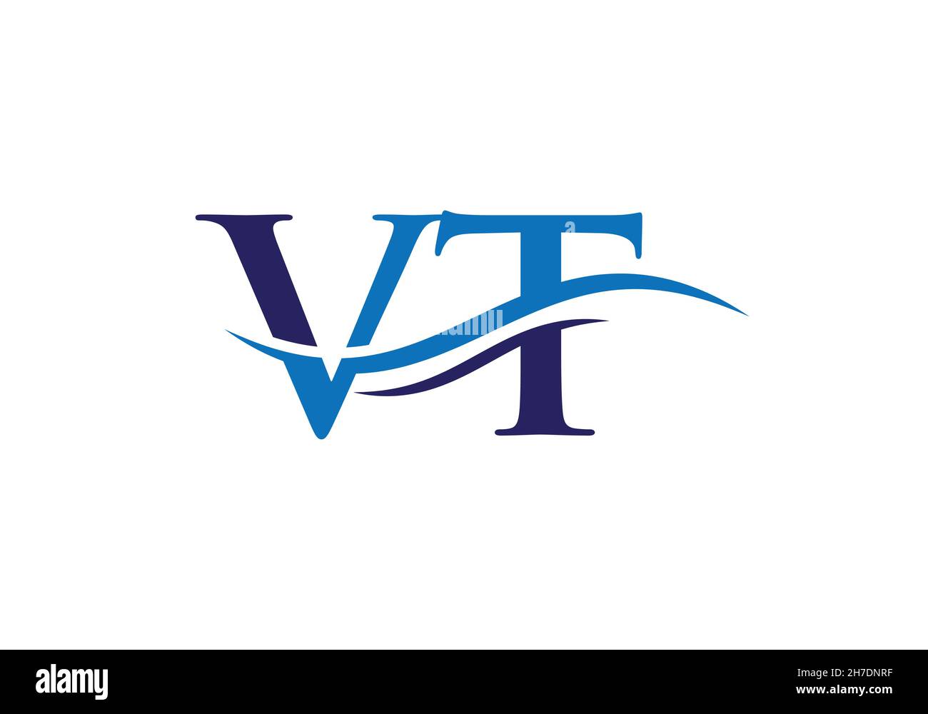 Creative VT letter with luxury concept. Modern VT Logo Design for