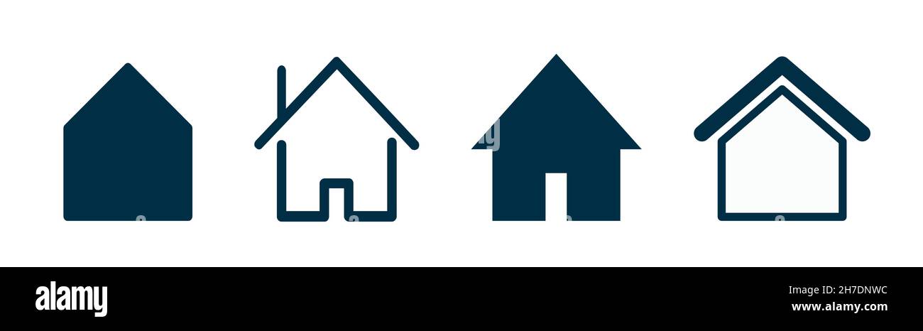 House Icon Set. House vector illustration symbol. Stock Vector