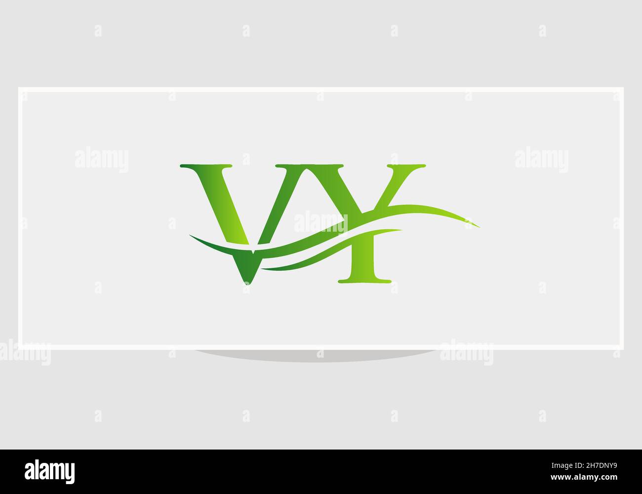Initial VY letter linked logo vector template. Swoosh letter VY logo design. VY Logo design vector Stock Vector