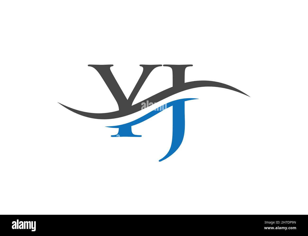 Initial linked letter YJ logo design. Modern letter YJ logo design ...