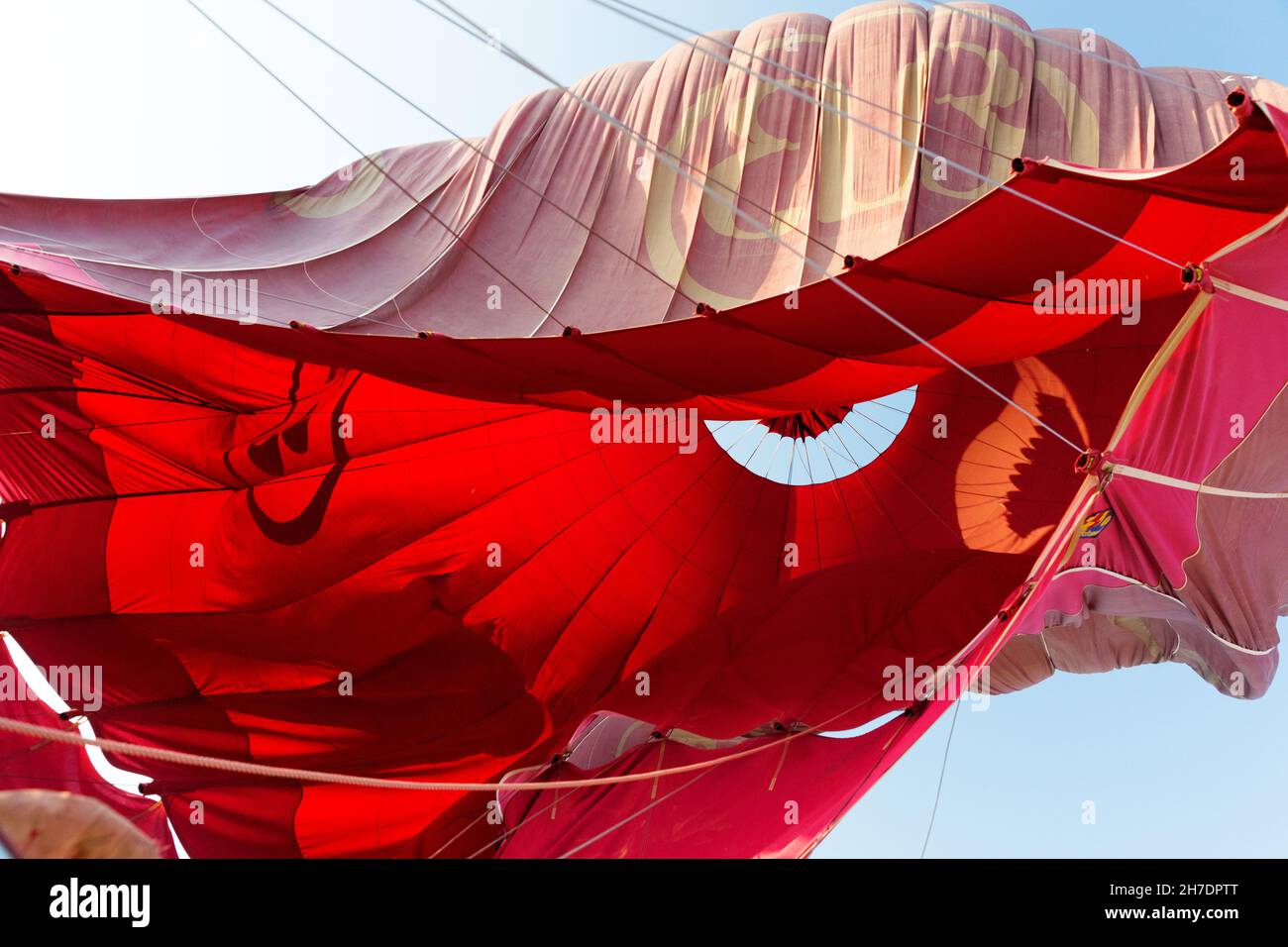 Inside hot air balloon Stock Photo Alamy