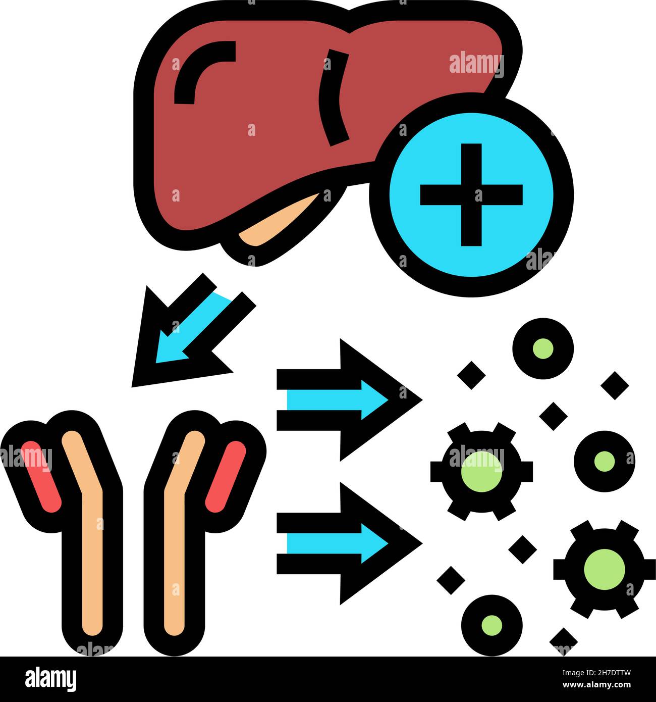complement system color icon vector illustration Stock Vector Image ...