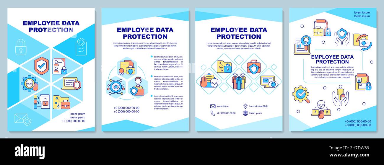 Employee data protection brochure template Stock Vector Image & Art - Alamy