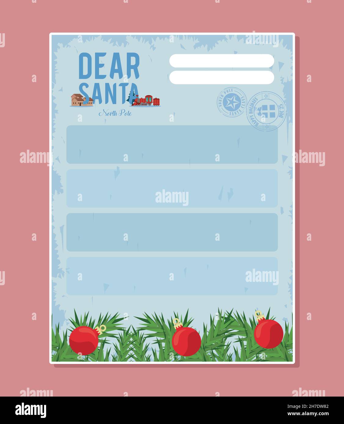 christmas-santa-letter-stock-vector-image-art-alamy