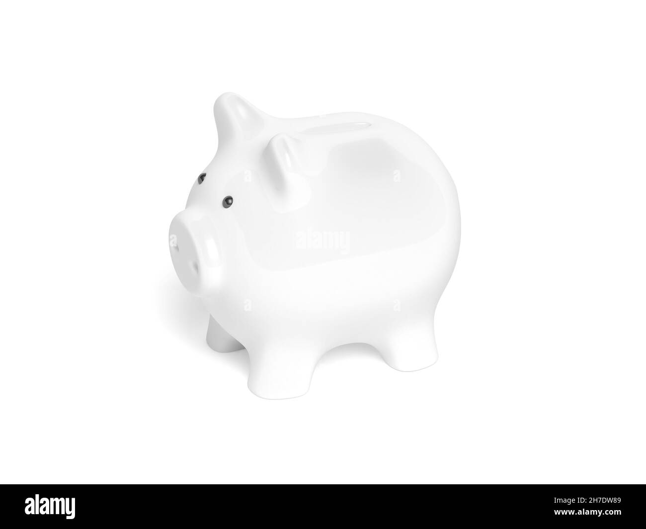 Piggy bank isolated on white background. 3d illustration Stock Photo ...