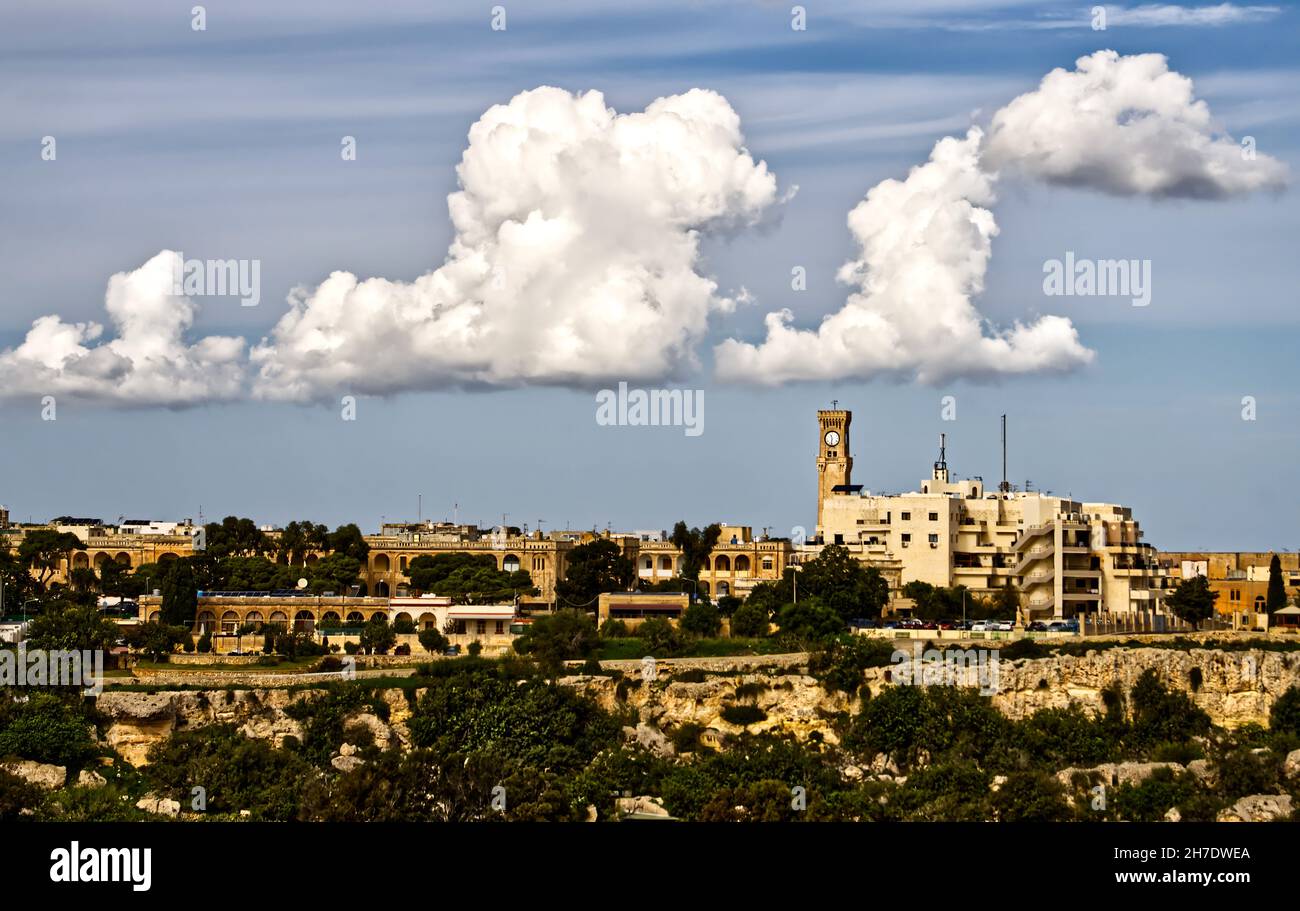 View from the walled city of Mdina in Malta Stock Photo