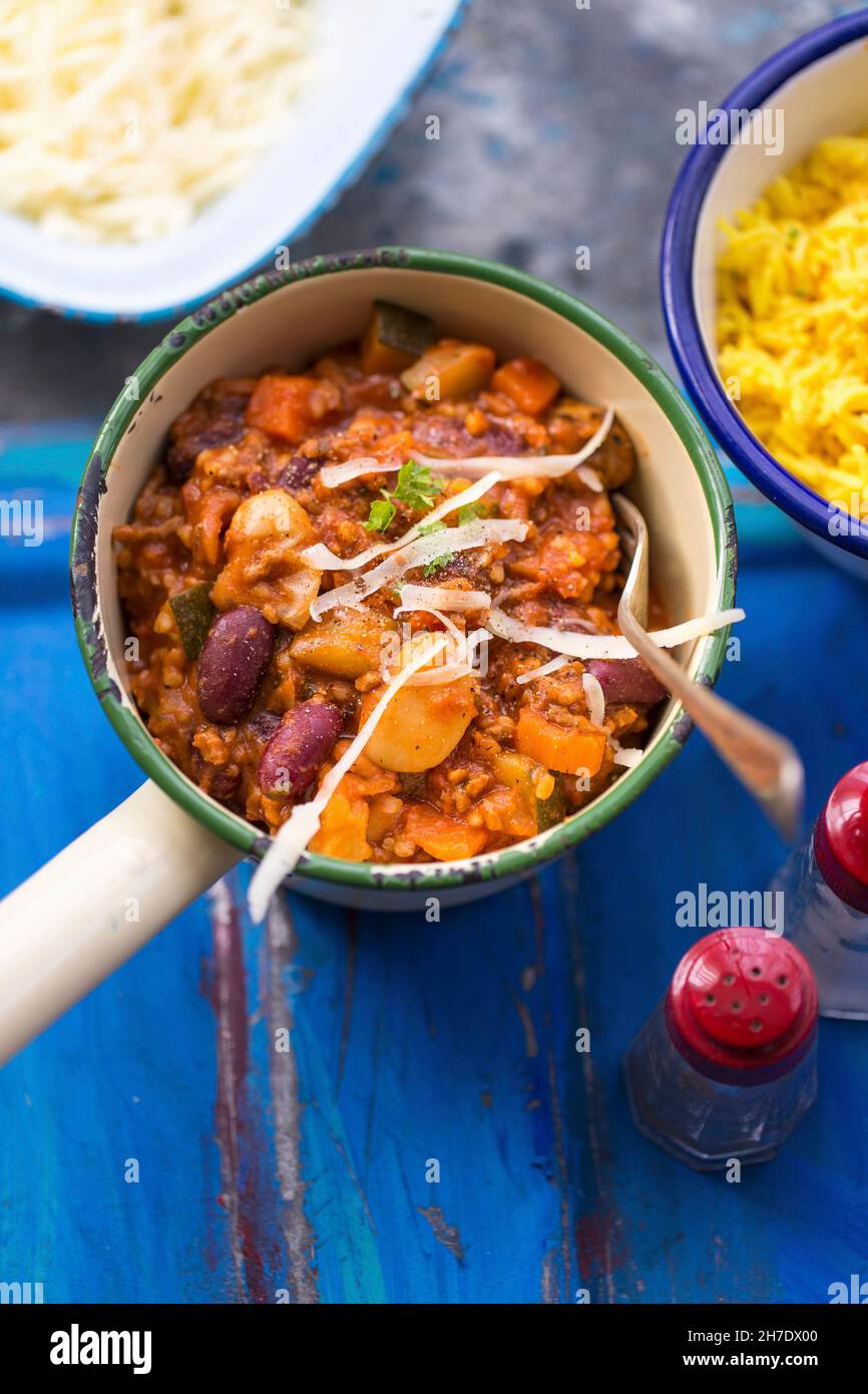 Chilli con carne with carrots Stock Photo Alamy