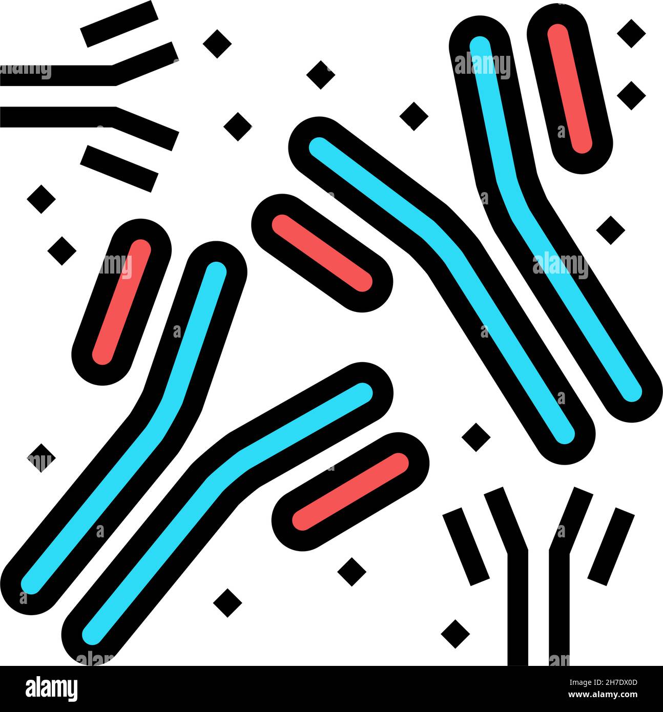 antibodies of disease color icon vector illustration Stock Vector Image ...